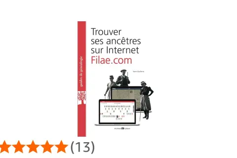 Découvrez Filae.com, un guide pour trouver vos ancêtres en ligne. L'image montre des portraits d'époque et des arbres généalogiques sur des écrans d'ordinateur.