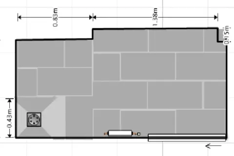 Plan de salle de bain avec dimensions. Pour carreler une salle de bain par où commencer ? Ce schéma montre l'agencement et les mesures.