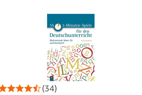 Buchcover: 55 5-Minuten-Spiele für den Deutschunterricht. Motivierende Ideen für zwischendurch. Bunte Buchstaben.