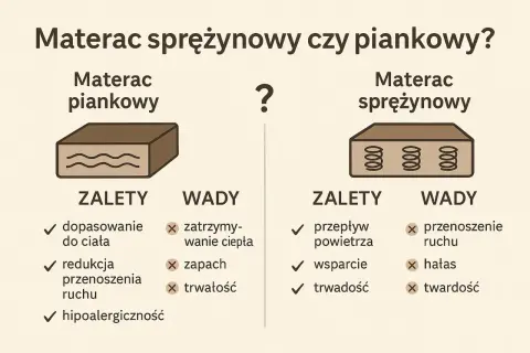 Materac piankowy czy sprężynowy? Który zapewni Ci zdrowy sen?