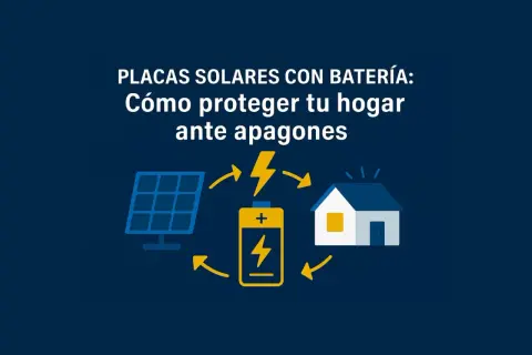Sistema solar con batería para proteger tu hogar de apagones. El **backup inversor** asegura energía continua.
