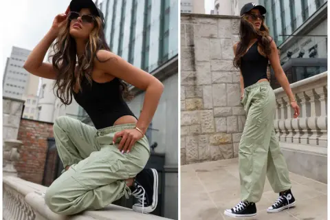 Spodnie cargo Bershka: Jak nosić hity Y2K? Fasony i stylizacje!