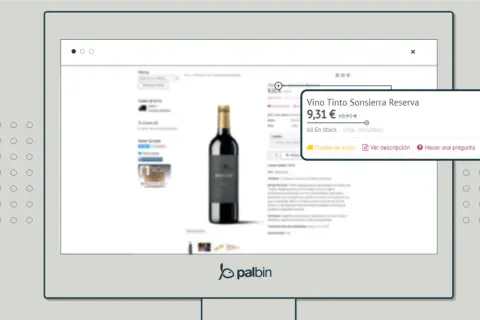 Detalle de producto: botella de vino tinto Sonsierra Reserva a 9,31€, en stock.