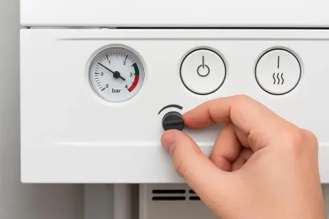 Ciśnieniomierz wskazuje niski poziom wody w instalacji. Objawy to m.in. brak ogrzewania.