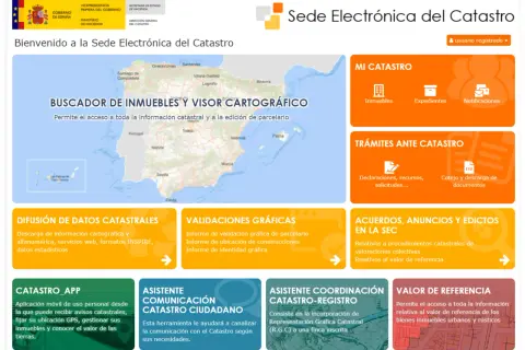 Portal del Catastro español. Busca información catastral, realiza trámites y consulta el valor de referencia de inmuebles.