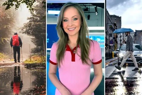 Wędrowiec w lesie, prezenterka w studiu i mężczyzna z parasolem na deszczowym przejściu dla pieszych. Idealne scenariusze na **długi weekend czerwiec**.