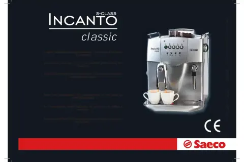 Saeco Incanto Classic. Instrukcja odkamieniania ekspresu do kawy. Zobacz, jak prawidłowo przeprowadzić proces odkamieniania.