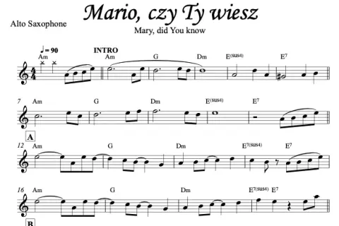 Nuty "Mario, czy Ty wiesz?" PDF: Pianino, gitara, wideo i tekst