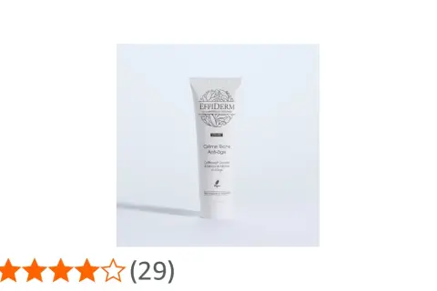 Tube de crème anti-âge Effiderm, formule vegan pour peaux matures. Ce soin riche, avec 0.05% d'ingrédients actifs, promet une peau repulpée.