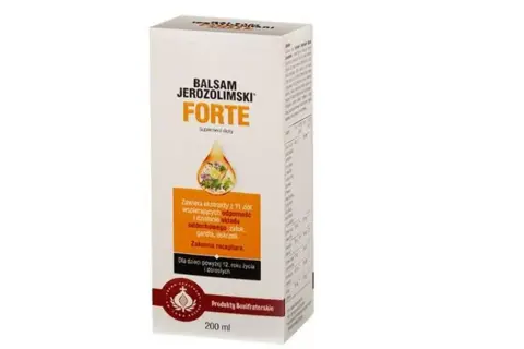 Balsam Jerozolimski Forte, suplement diety. Informacje o jego stosowaniu i ewentualnych skutkach ubocznych znajdziesz na opakowaniu.