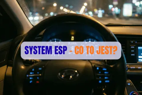 Wskaźnik ESP na desce rozdzielczej. System ESP pomaga utrzymać kontrolę nad pojazdem.