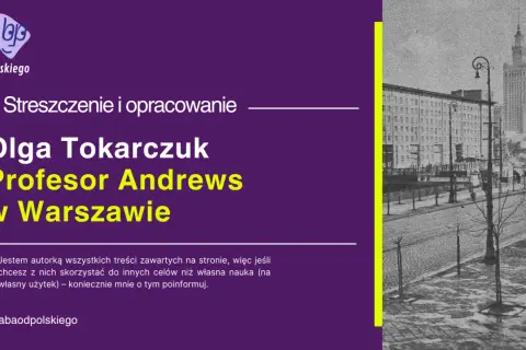 Warszawski krajobraz z Pałacem Kultury i Nauki w tle, obok tekst z tytułem artykułu.