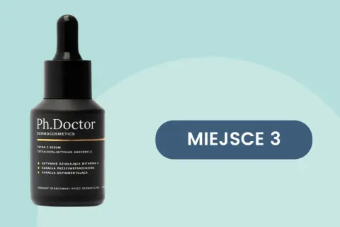 Serum z tetraizopalmitynianem askorbylu Ph.Doctor, z witaminą C, kuracja przeciwstarzeniowa i depigmentująca. Miejsce 3.