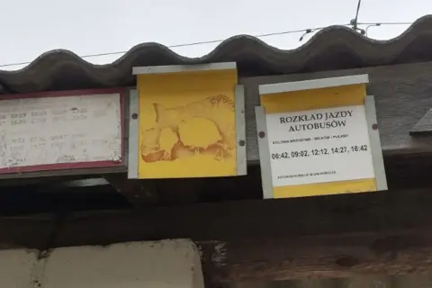 Rozkład jazdy autobusów na trasie Lublin-Parczew. Widoczne tablice z godzinami odjazdów.