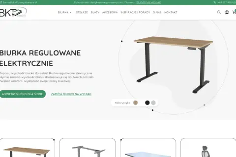 Eleganckie biurka regulowane elektrycznie, które dopasujesz do swoich potrzeb. Odkryj ofertę sklepu z biurkami na wymiar.