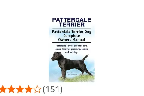 Un livre sur le Patterdale Terrier, avec un chien noir sur la couverture.