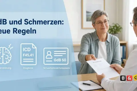 Arztgespräch über Schmerzen und GdB. Neue Regeln für Morbus Bechterew-Patienten mit Schwerbehindertenausweis.