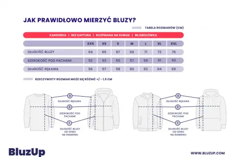 Bluza S - jaki wzrost? Sprawdź wymiary i dobierz idealnie