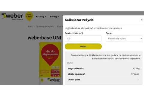Ile kleju na m2 elewacji kalkulator - oblicz oszczędności na materiałach