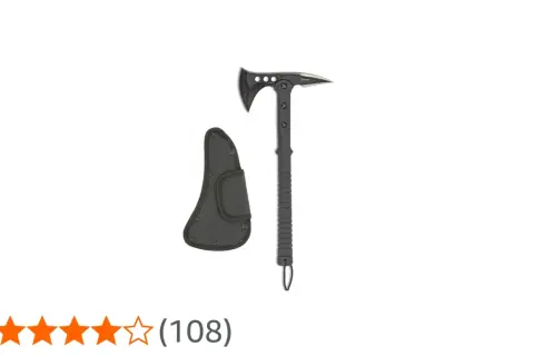 Hacha táctica Albainox con funda. Ideal para supervivencia y actividades al aire libre.