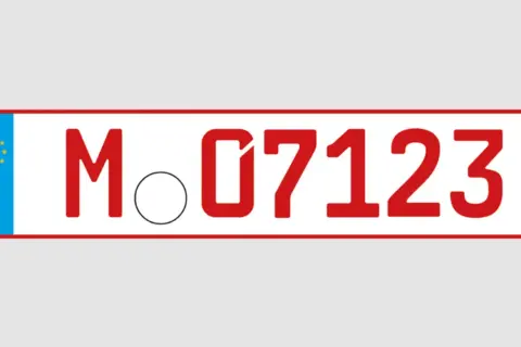 Deutsches Kennzeichen M-07123. Informiert über die 07 Kennzeichen Kosten.