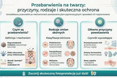 Przewodnik po przebarwieniach: czym jest melanina, rodzaje zmian i przyczyny. Skuteczna ochrona przeciwsłoneczna.