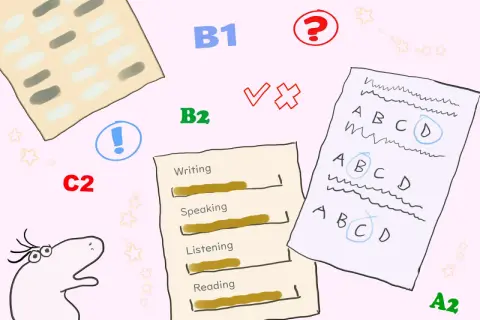 Poziomy B1, B2, C2, A2 angielskiego. Wyniki testów, pytajnik, zaznaczone odpowiedzi. Certyfikat B2 angielski w zasięgu ręki!