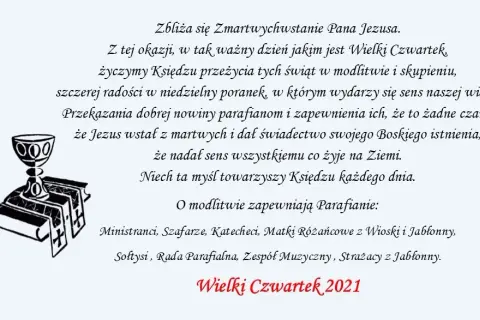 Życzenia na Wielki Czwartek: Gotowe teksty dla księży i bliskich