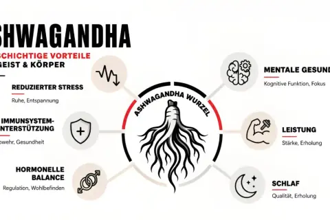 Ashwagandha-Wurzel: Stressreduktion, mentale Gesundheit, Leistung, Schlaf. Erfahren Sie, wie schnell wirkt Ashwagandha für Ihr Wohlbefinden.