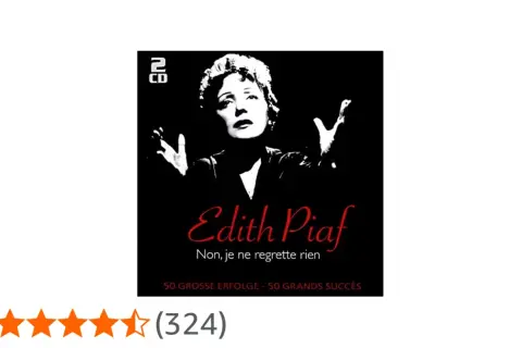 Edith Piaf, z okładki albumu "Non, je ne regrette rien", 50 wielkich przebojów.