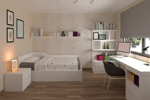 Dormitorio juvenil con estudio: Claves para diseño y funcionalidad