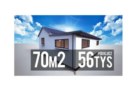 Nowoczesny dom 70m2 za 56 tysięcy. Idealny dom bez pozwolenia, gotowy pod klucz.