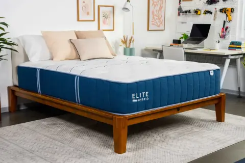 Elite Hybrid mattress, perfect for athletes needing recovery. This bed offers superior support and comfort for active lifestyles.