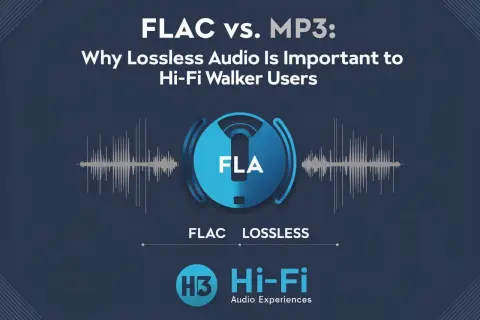 FLAC vs. MP3: Can you hear the difference? This graphic highlights why lossless audio is crucial for Hi-Fi Walker users.