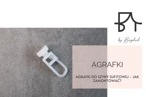 Biała agrafka do szyn sufitowych. Dowiedz się, jak wieszać firanki na agrafki, by stworzyć przytulne wnętrze.