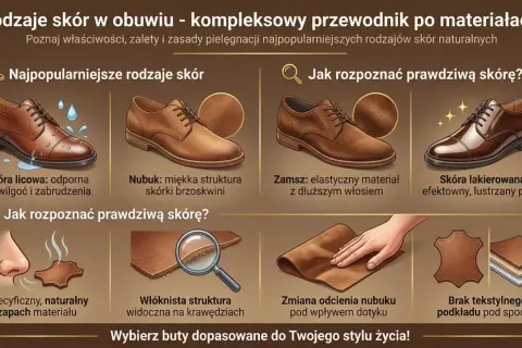 Skóra licowa, odporna na wilgoć i zabrudzenia, to jeden z najpopularniejszych materiałów obuwniczych.