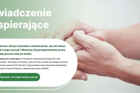 Chcesz złożyć wniosek o świadczenie wspierające, ale nie wiesz od czego zacząć? Obrazek pokazuje pomoc w tym procesie.