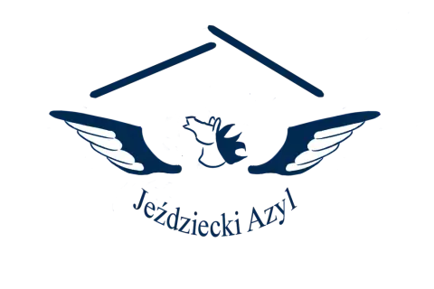 Jeźdźiecki Azyl, ośrodek rekreacji konnej Solec. Symbol skrzydlatego konia z łukiem nad głową.