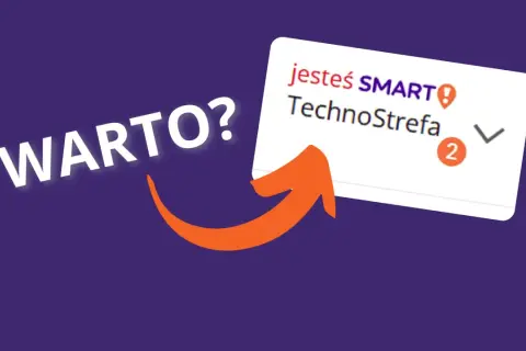 WARTO?" obok karty z napisem "jesteś SMART! TechnoStrefa" i liczbą 2. Dowiedz się, allegro smart co to jest i czy warto!