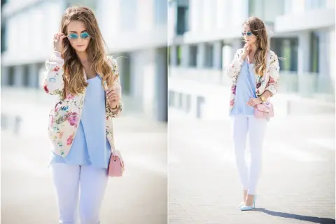 Stylizacje z bomberką w kwiaty: 10 modnych inspiracji na każdą okazję