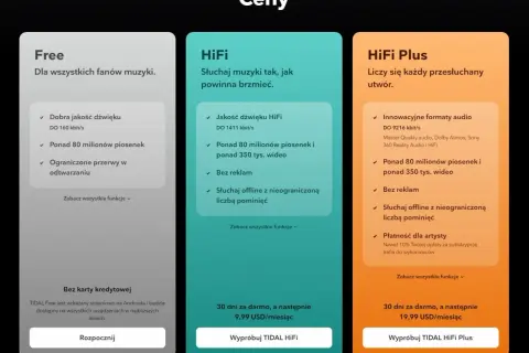 Ile kosztuje Tidal w Plusie? Darmowy rok i cennik po promocji