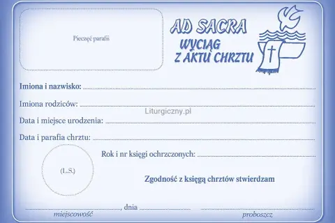 Ile kosztuje akt chrztu do ślubu? Ważność i procedura