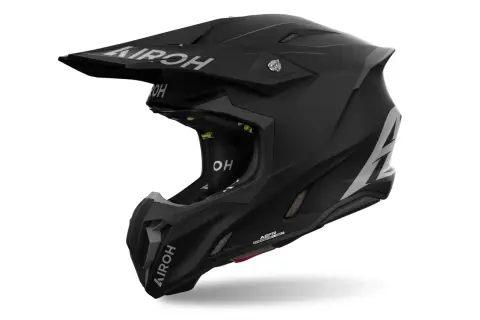 Svart Arai crosshjälm med silverdetaljer. Perfekt för dig som vill ha skydd och stil på banan.