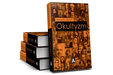 Okultyzm co to? Książka Macieja B. Stępnia z portretami postaci historycznych na okładce.
