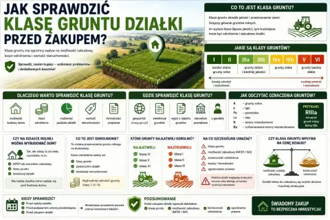 Dowiedz się, jak sprawdzić klasę gruntu przed zakupem. Inicjatywa ustawodawcza dotycząca klasyfikacji gruntów ma wpływ na zabudowę i wartość nieruchomości.