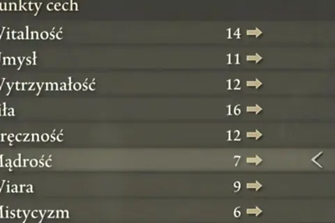 Statystyki postaci w Elden Ring: Witalność 14, Umysł 11, Wytrzymałość 12. Ten poradnik pomoże Ci je zoptymalizować.