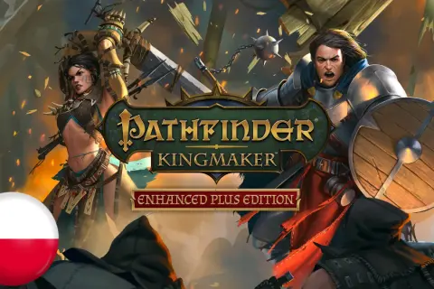 Grafika Pathfinder Kingmaker Enhanced Plus Edition z polską flagą. Gotowi na przygodę z pathfinder kingmaker spolszczenie!