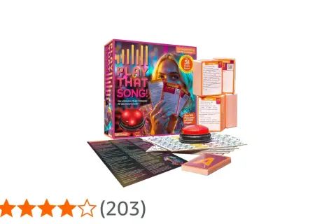 Spielmusik erraten: Das "Play That Song!" Brettspiel mit Buzzer und vielen Fragen. Wer kennt die meisten Songs?