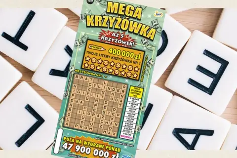 Zdrapka "Mega Krzyżówka" i litery na płytkach. Czy odkryjesz ukryte znaczenie liter kontrolnych na zdrapkach totalizatora sportowego?