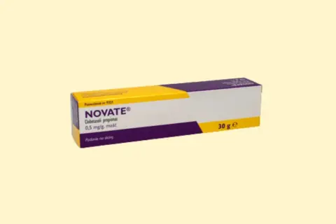 Opakowanie maści NOVATE z propionianem klobetazolu, 0.5 mg/g, 30 g.